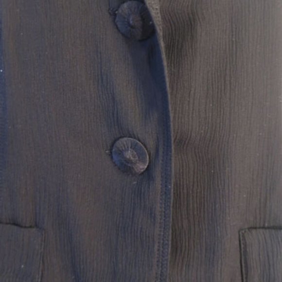 *Womens Eileen Fisher Petite Black Silk 3/4 Sleeve Blazer Jacket PM - Picture 5 of 7